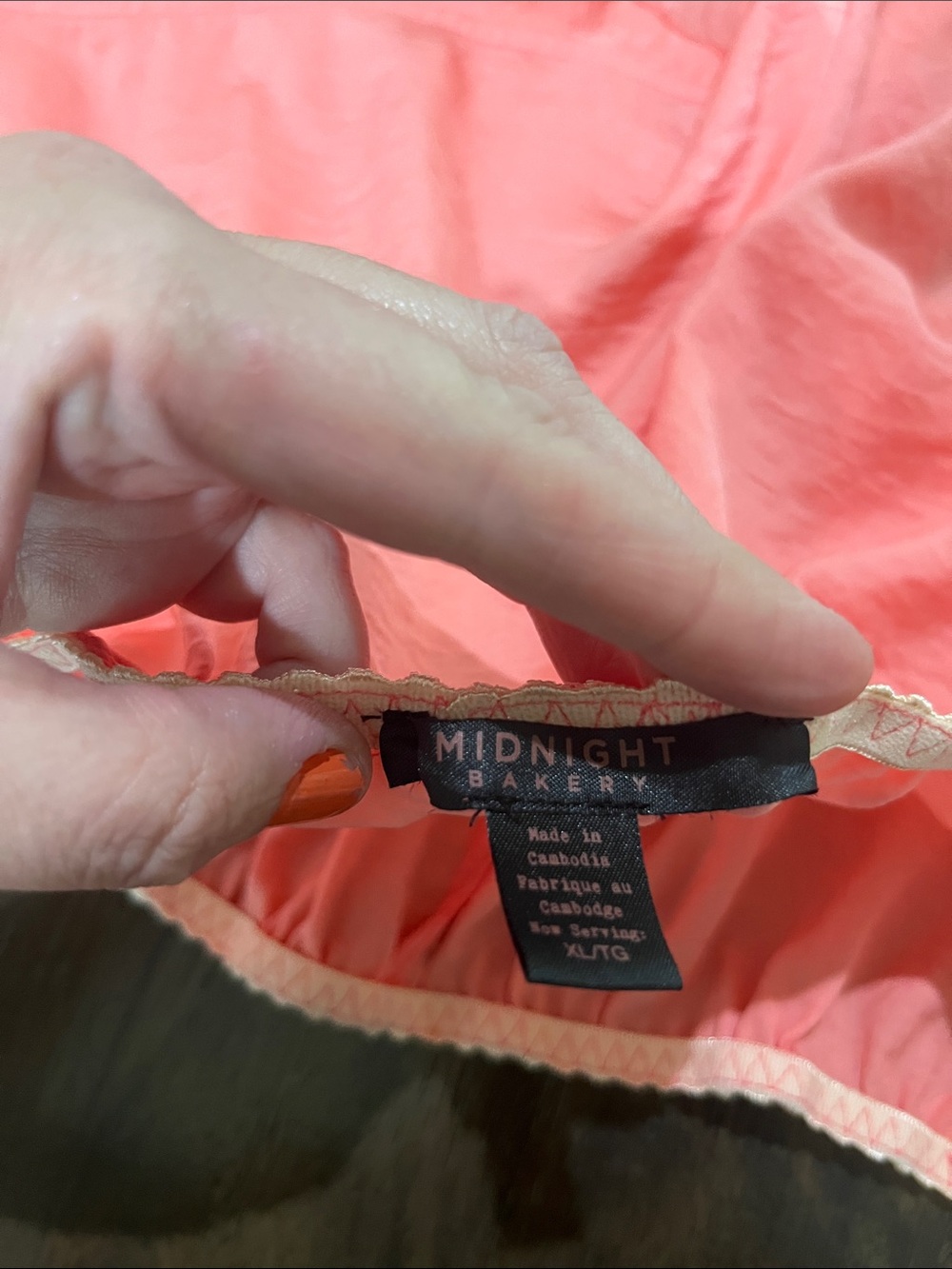 Midnight Bakery XL Women's XL Coral Sleep Set Two Piece Camisole Shorts Pajamas - Picture 9 of 13